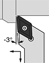 Image of Specification. Right-Hand Cutting Direction. Front orientation. Contains Annotated. Lathe Tool Insert Holders. Turning Lathe Tool Insert Holders, SDJC Insert Holder.