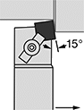Image of Specification. Left-Hand Cutting Direction. Front orientation. Contains Annotated. Lathe Tool Insert Holders. Turning Lathe Tool Insert Holders, CSBP Insert Holder.