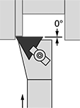 Image of Specification. Right-Hand Cutting Direction. Front orientation. Contains Annotated. Lathe Tool Insert Holders. Turning Lathe Tool Insert Holders, CTFP Insert Holder.