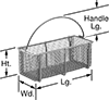 Stainless Steel Rectangular Parts Baskets