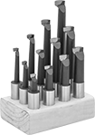 Image of Product. 12-Piece Set. Front orientation. Lathe Tools. Boring Lathe Tool Sets, Right-Hand Cutting Direction, 12 Pieces.