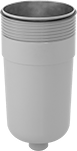 Image of Product. Front orientation. Compressed Air Lubricator Bowls. SMC Compressed Air Lubricator Bowls, Aluminum Bowl—Opaque.