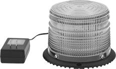 Image of Product. Front orientation. Indicator Lights. Surface-Mount Multiple-Flash Strobe Indicator Lights with Two-Blade Plug.