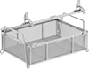 Stainless Steel Rectangular Enclosed Parts Baskets