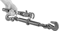 Image of ProductInUse. Load Binder Shown with Handle (Sold Separately). Front orientation. Load Binders. Tamper-Resistant Ratchet Load Binders.