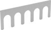 Image of Product. Front orientation. Shims. Sold Individually, Multislot, 5 Slots.