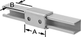 Image of ProductInUse. Front orientation. Contains Annotated. Strut Channel Framing and Fittings. Wraparound Strut Channel Brackets, Style 1.
