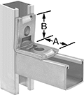 Image of Attribute. Front orientation. Contains Annotated. Strut Channel Framing and Fittings. Twist-Resistant Corner Strut Channel Brackets.