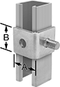 Image of ProductInUse. Front orientation. Contains Annotated. Strut Channel Framing and Fittings. Wraparound Strut Channel Brackets, Style 11.