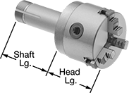 Image of Product. Front orientation. Contains Annotated. Lathe Chuck Collet Adapters. 5C Collet to Lathe Chuck Adapters.