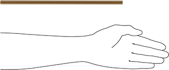 Image of Product. Side1 orientation. Contains SizingReference. High-Strength Steel Threaded Rod, Zinc-Yellow-Chromate Plated, 7/16"-14 Thread Size, 1 Foot Long.