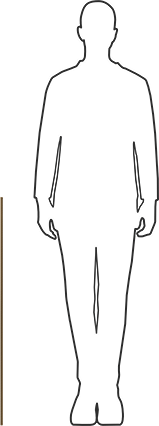 Image of Product. Side1 orientation. Contains SizingReference. High-Strength Steel Threaded Rod, Zinc-Yellow-Chromate Plated, 7/16"-14 Thread Size, 3 Feet Long.