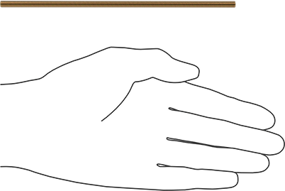 Image of Product. Side1 orientation. Contains SizingReference. High-Strength Steel Threaded Rod, Zinc-Yellow-Chromate Plated, 10-32 Thread Size, 6" Long.