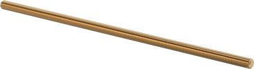 Image of Product. Front orientation. High-Strength Steel Threaded Rod, Zinc-Yellow-Chromate Plated, 10-32 Thread Size, 6" Long.
