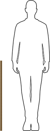 Image of Product. Side1 orientation. Contains SizingReference. High-Strength Steel Threaded Rod, Zinc-Yellow-Chromate Plated, 1-1/8"-7 Thread Size, 3 Feet Long.