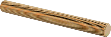Image of Product. Front orientation. High-Strength Steel Threaded Rod, Zinc Yellow-Chromate Plated, 5/8"-18 Thread Size, 6" Long.