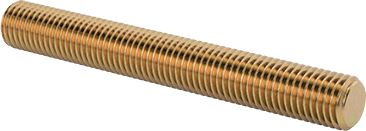 Image of Product. Front orientation. High-Strength Steel Threaded Rod, Zinc Yellow-Chromate Plated, 3/4"-10 Thread Size, 6" Long.