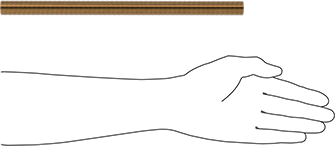 Image of Product. Side1 orientation. Contains SizingReference. High-Strength Steel Threaded Rod, Zinc Yellow-Chromate Plated, 3/4"-16 Thread Size, 1 Foot Long.