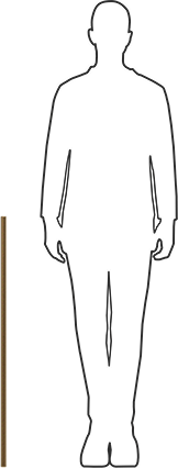 Image of Product. Side1 orientation. Contains SizingReference. High-Strength Steel Threaded Rod, Zinc Yellow-Chromate Plated, 7/8"-9 Thread Size, 3 Feet Long.