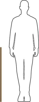 Image of Product. Side1 orientation. Contains SizingReference. High-Strength Steel Threaded Rod, Zinc Yellow-Chromate Plated, 1"-8 Thread Size, 3 Feet Long.