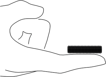 Image of Product. Side1 orientation. Contains SizingReference. High-Strength Black-Oxide Steel Threaded Rod, 3/8"-16 Thread Size, 1-1/2" Long.