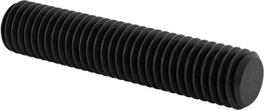 Image of Product. Front orientation. High-Strength Black-Oxide Steel Threaded Rod, 1/2"-13 Thread Size, 2-1/2" Long.