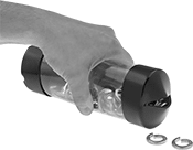 Image of ProductInUse. Front orientation. Jars. Squeeze-to-Open Plastic Jars.