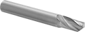 Image of Product. Front orientation. Router Bits. Straight and Spiral Router Bits for Aluminum , Uncoated Carbide, Square Cut Style—Plunge-Cut, Spiral Flute.