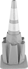 Image of ProductInUse. Front orientation. Tool Caddies. Traffic Cone Tool Caddies.