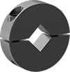Image of Product. Front orientation. Shaft Collars. Square Two-Piece Shaft Collars.