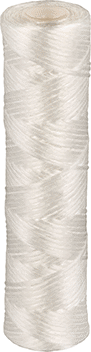Image of Product. Front orientation. Filter Cartridge for Plating Solutions, String Wound, 10" High x 2-1/2" OD, 75 Microns.
