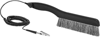 Image of Product. With Curved Handle and Grounding Cord. Front orientation. Hand Brushes. Static-Control Hand Brushes, Curved Handle, 3-ft. Lg. Grounding Cord.