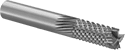 Image of Product. Front orientation. Router Bits. Router Bits for Composites , Uncoated Carbide, Square Cut Style—Plunge-Cut, Diamond-Pattern Flutes.