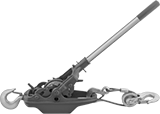 Image of Product. Iron Puller with Removable Pulley. Front orientation. Ratchet Pullers. Heavy Duty Ratchet Pullers with Wire Rope, Removable Pulley, Iron.