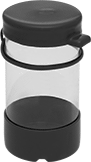 Image of Product. Front orientation. Jars. Choose-a-Color Plastic Jars.