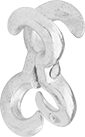 Image of Specification. Connector Shown Open. Front orientation. Ring Links. Figure-Eight Ring Links.