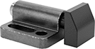 Image of Product. Front orientation. Spring Stops. Spring-Loaded Guide Plungers, Square Face, Rectangular Base, 2 Mounting Slots.