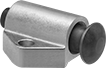 Image of Product. Front orientation. Spring Stops. Spring-Loaded Guide Plungers, Round Face, Triangular Base.