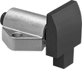 Image of Product. Front orientation. Spring Stops. Spring-Loaded Guide Plungers for Thin Workpieces, Triangular Base.