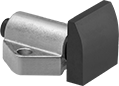 Image of Product. Front orientation. Spring Stops. Spring-Loaded Guide Plungers, Square Face, Triangular Base.