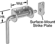 Image of Product. Style C. Front orientation. Contains Annotated. Style C. Easy-Grip Lift-and-Drop Barrel Slide-Bolt Latches .