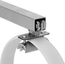 Image of ProductInUse. Front orientation. Cable and Hose Trolleys. Channel-Travel Hoist Cable and Hose Trolleys , For Flat Cable.