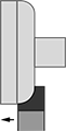Image of Specification. Concave. Front orientation. Contains Annotated. For Concave. Curve-Cutting Lathe Tools.