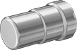 Image of Product. Cap. Front orientation. Pipe and Fittings. Low-Pressure Iron and Steel Press-Socket Pipe Fittings, Caps, Press Socket Female.