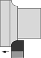 Image of Specification. Convex. Front orientation. Contains Annotated. For Convex. Curve-Cutting Lathe Tools.