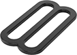 Image of Product. Front orientation. Webbing Slides. Light Duty Webbing Slides, Nickel-Plated Steel.