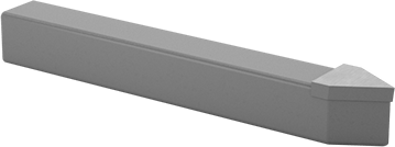 Image of Product. Front orientation. Carbide-Tipped Lathe Tool, Neutral, C5 Carbide, E-4 Tool Bit Code, 1/4" Square Shank.