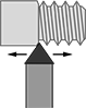 Image of Specification. Neutral Cutting Direction. Front orientation. Contains Annotated. Neutral Cutting Direction. Carbide-Tipped External Threading Lathe Tools.