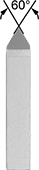 Image of Product. Front orientation. Contains Annotated. Lathe Tools. Carbide-Tipped External Threading Lathe Tools, Neutral Cutting Direction.