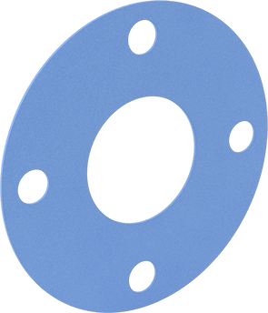 Image of Product. Front orientation. Ultra-Chemical-Resistant High-Strength PTFE Gasket, with Bolt Holes, for 2-1/2 Pipe Size, ANSI Class 150.